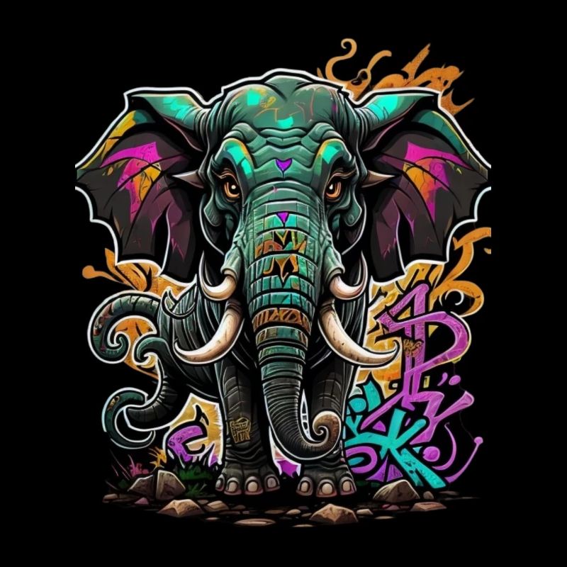 Graffiti Elefant
