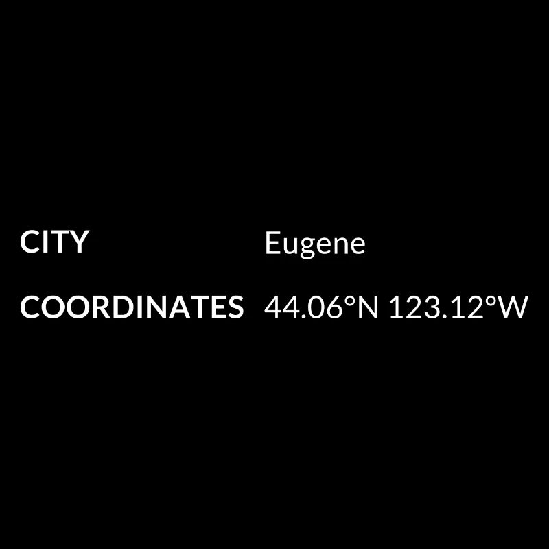 Eugene Oregon USA coordinates