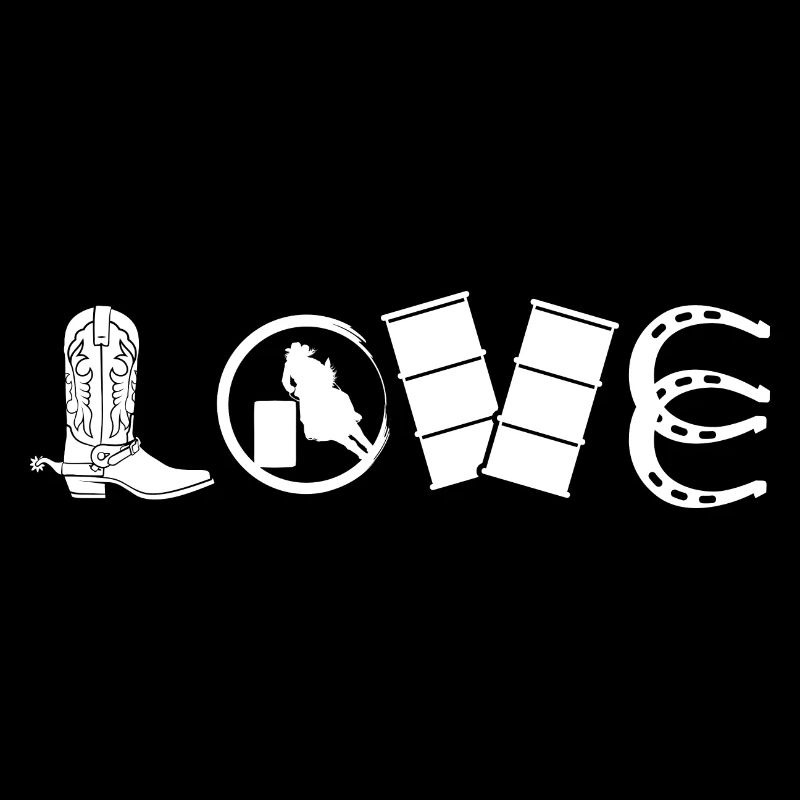 Cheval de course de barils de rodéo