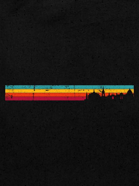 Silhouette rétro Skyline Sunset