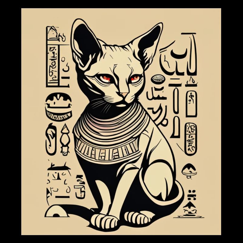 Pochoir de chat Egypy