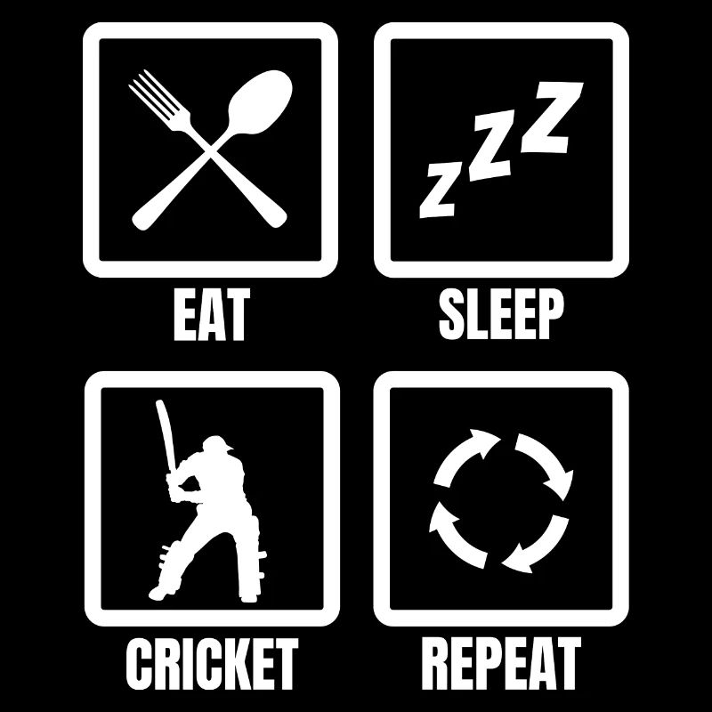 Manger Sommeil Cricket Répéter
