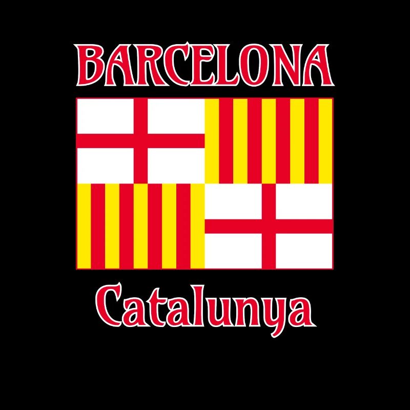 Drapeau de Barcelone en rouge, blanc et jaune