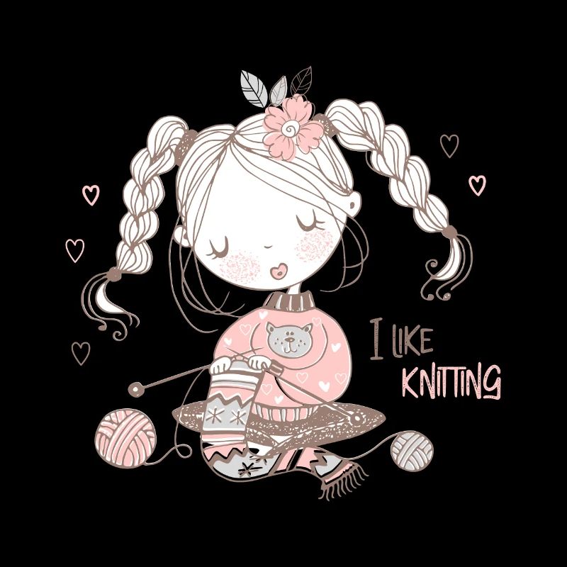 Knitting knitter "I like knitting"