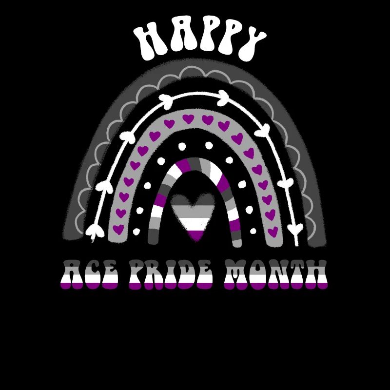 Happy Ace Pride Monat Asexueller Regenbogen