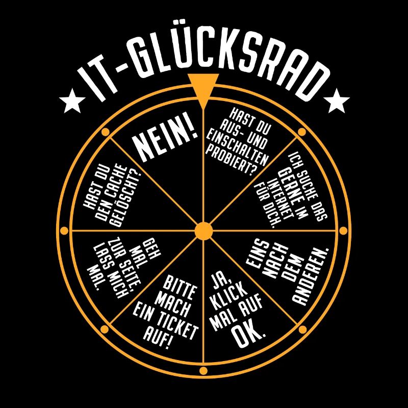 IT Support Glücksrad Service Desk IT Helpdesk Nerd