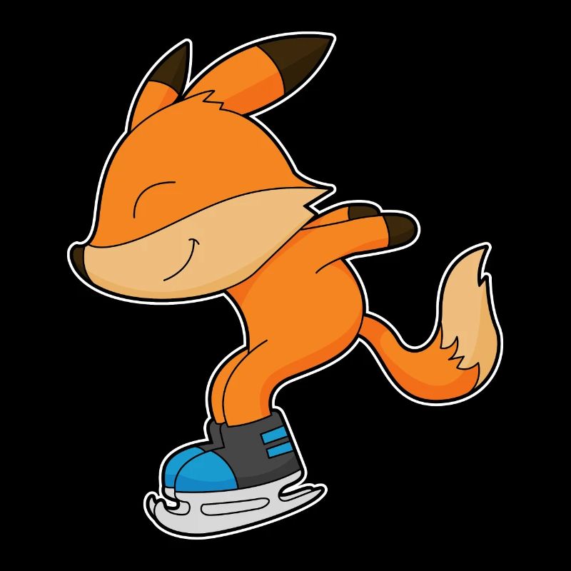 Fuchs Eislaufen Schlittschuhe