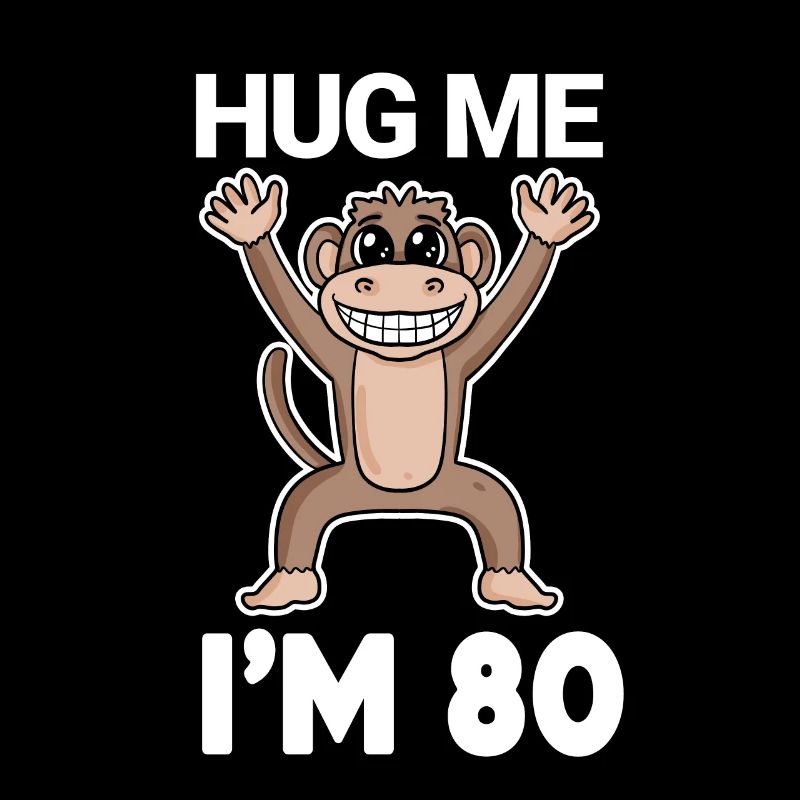 80 birthday - 80 years - hug
