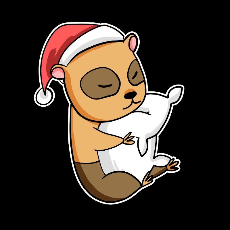 Squirrel Christmas Sleep