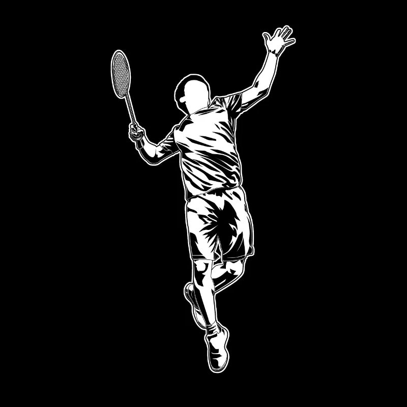 Badminton player sketch