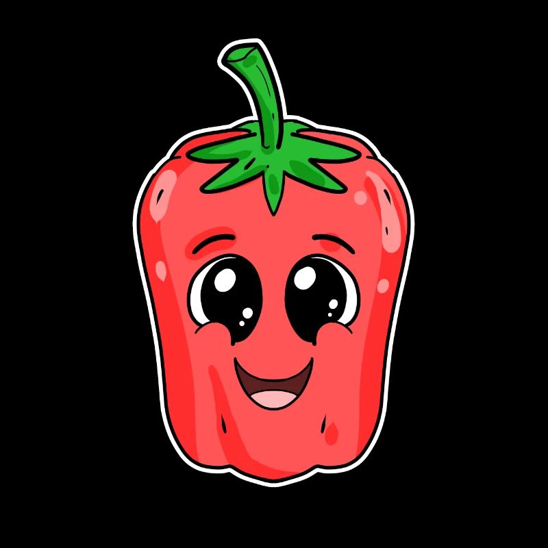 Pepper Face Motif Cute