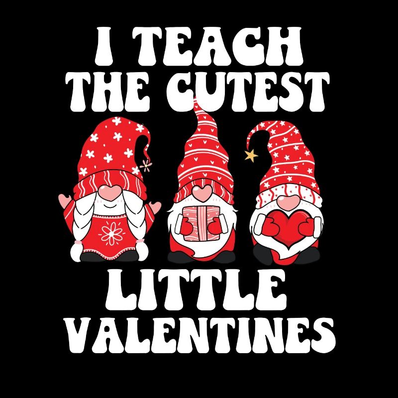 J’enseigne le petit gnome de Saint-Valentin le plus mignon