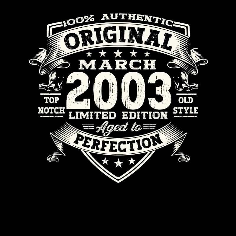 20e anniversaire Mann Original March Né en 2003
