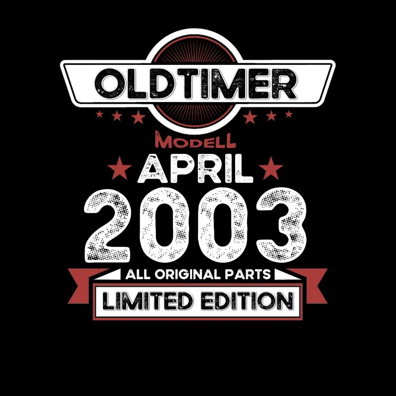 20th birthday man Oldtimer April vintage 2003
