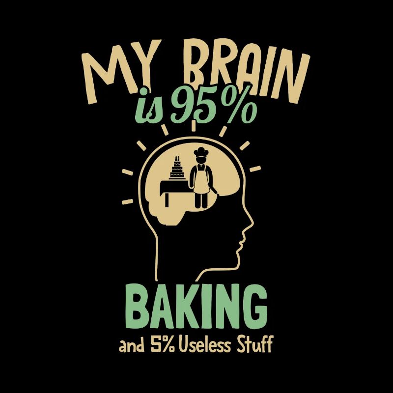 Mon cerveau est composé à 95% de Baking Hobbybäcker Bäckerei