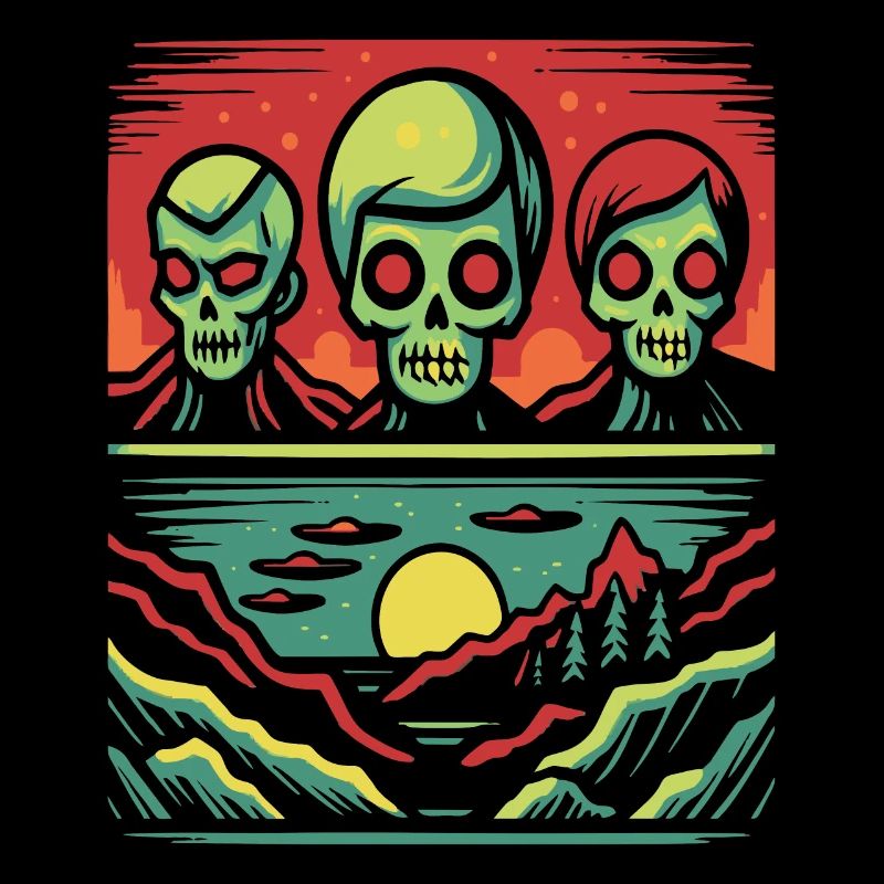 Invasion de Skull Faces Aliens