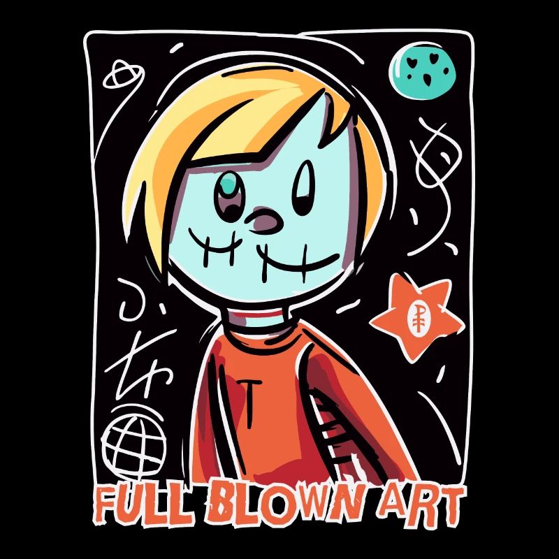 Full-fledged art in comic children's style