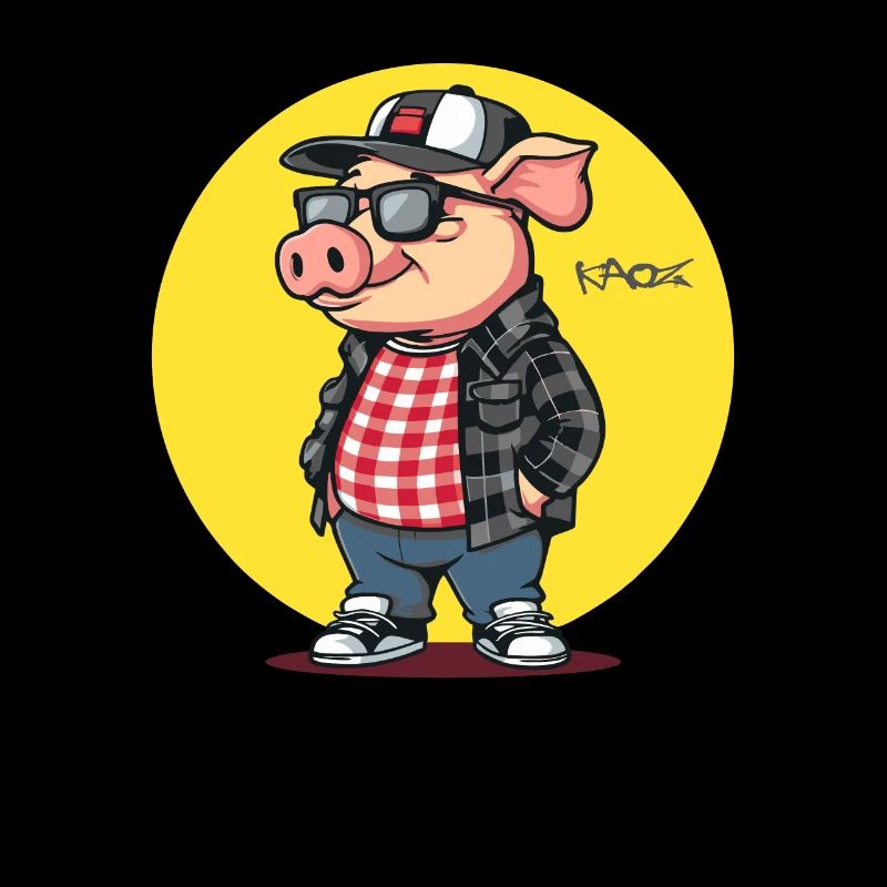 Cool Friday in casual style: Pig
