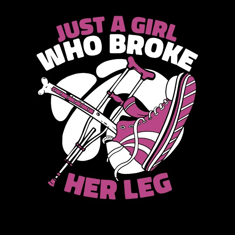 Nur ein Mädchen, das sich ein Bein gebrochen hat, Knochen gebrochen