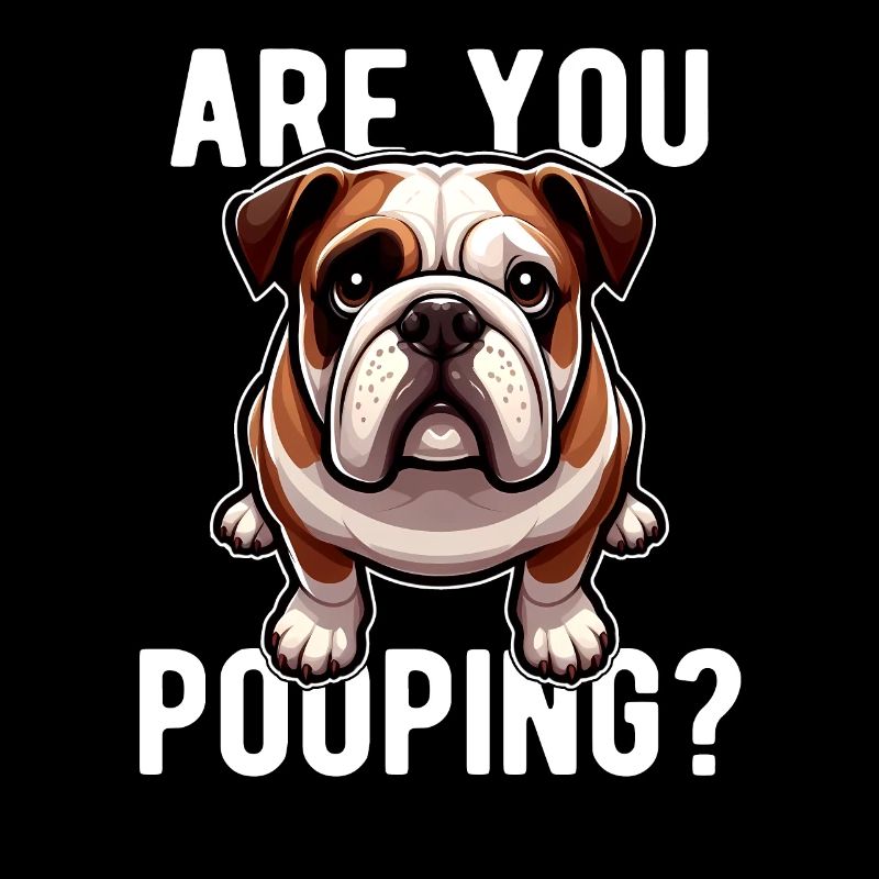 Faites-vous caca ? Drôle de bouledogue anglais