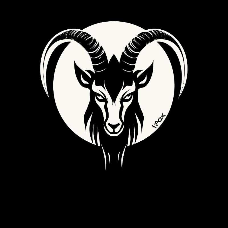 Le motif d’un bouc, d’un bouc