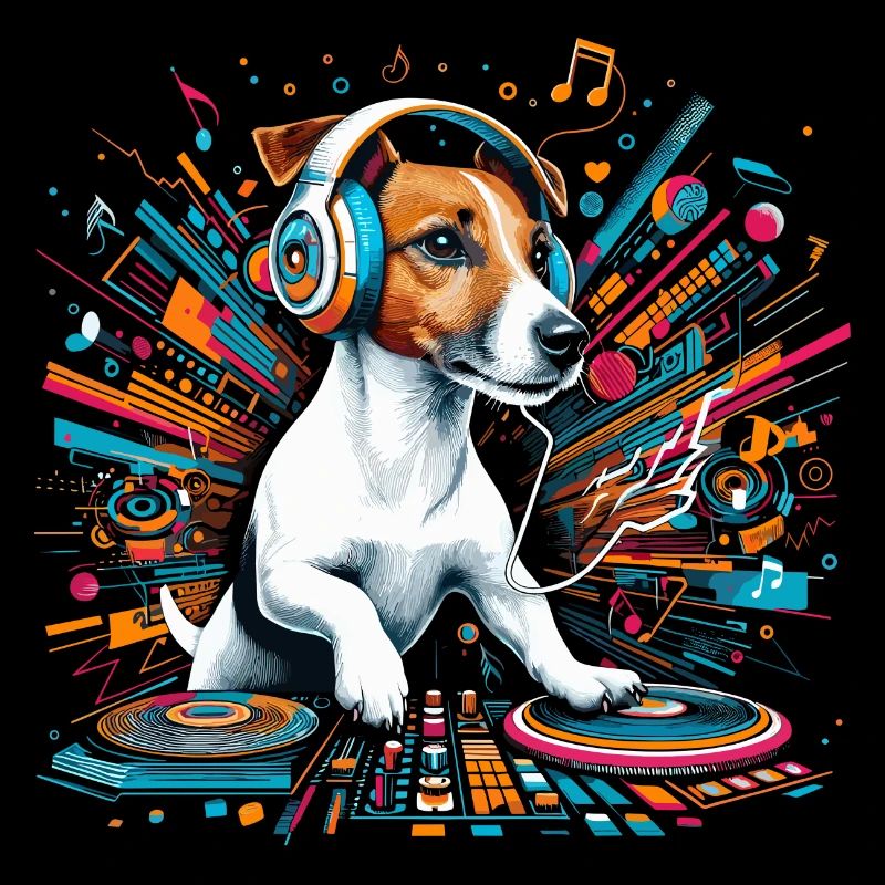 Jack Russell Terrier DJ Musik Geschenk