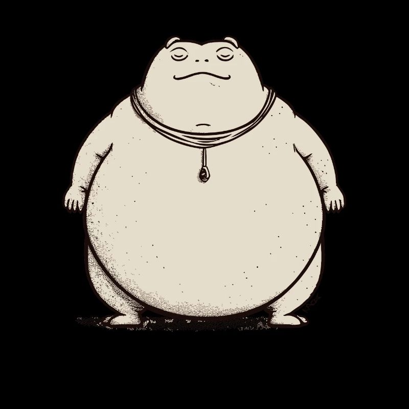Grosse grenouille de crapaud Sumo épais, lutteur de sumo
