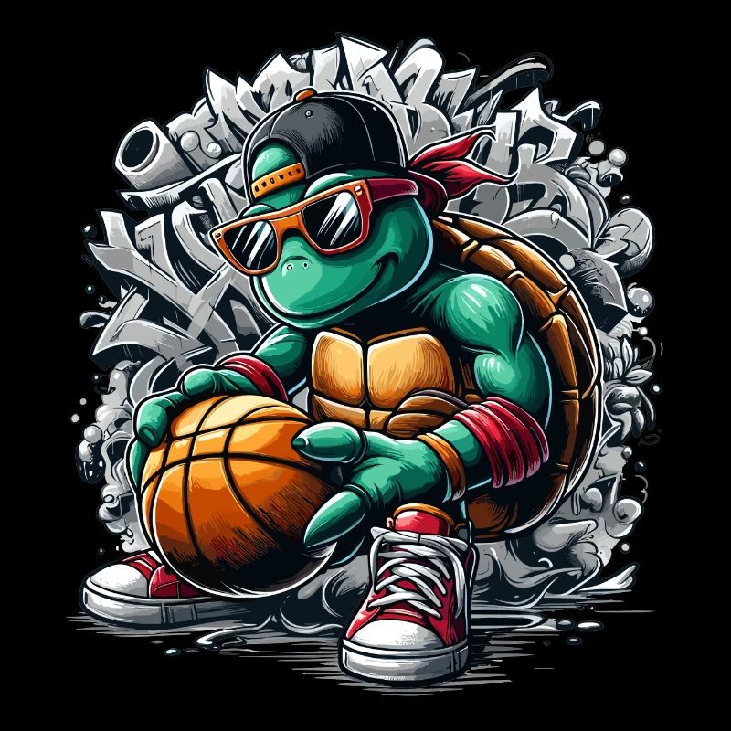Basketball Turtle Sunglasses Graffiti