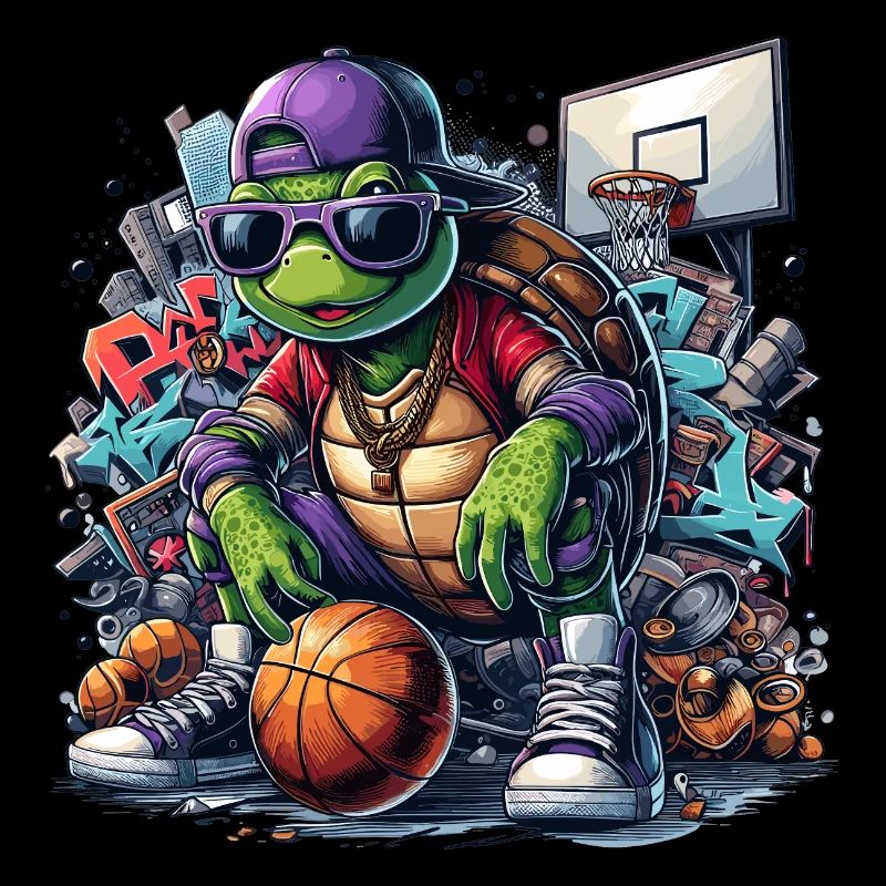 Basketball Turtle Sunglasses Graffiti