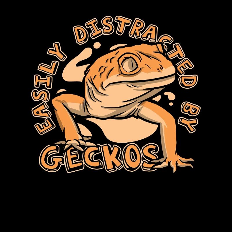 Easily Distracted By Geckos Crested Lizard