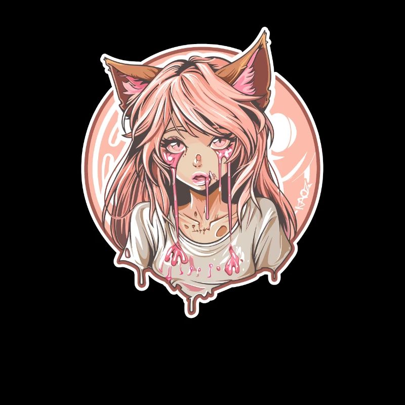Cooles Anime-Fuchs-Mädchen