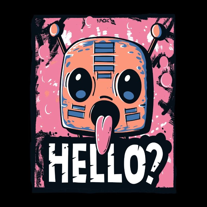 Eager robot says hello