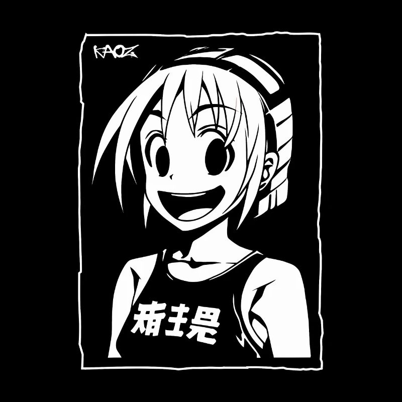 Fille d’anime joyeuse
