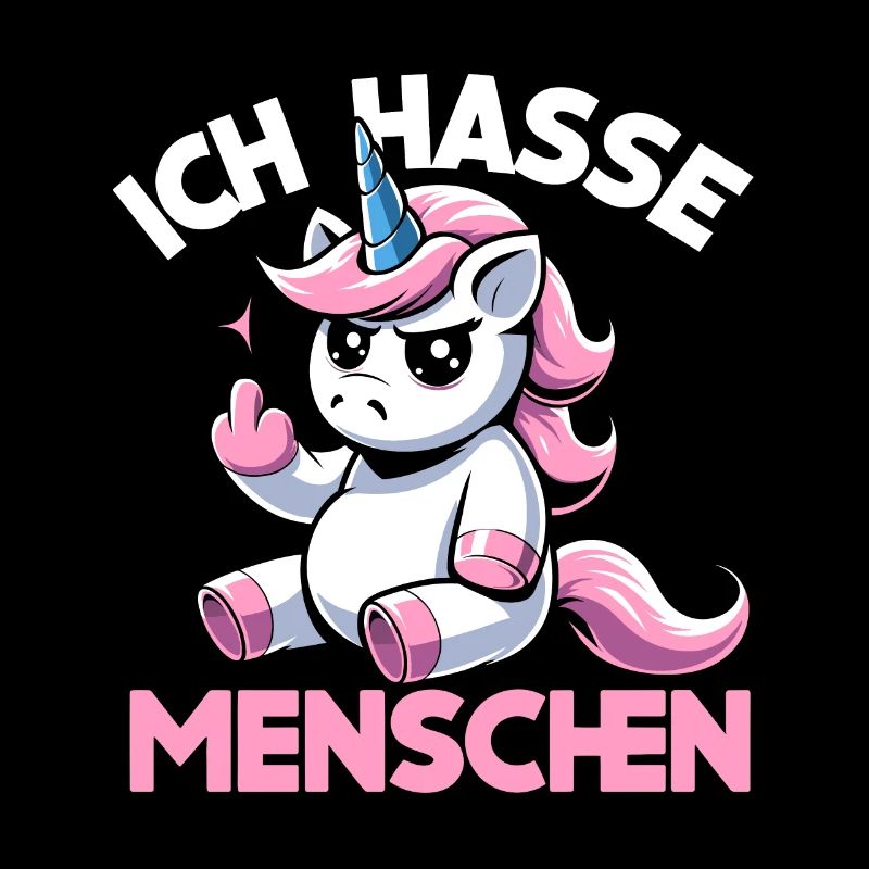 Grimmiges Einhorn – Ich Hasse Menschen