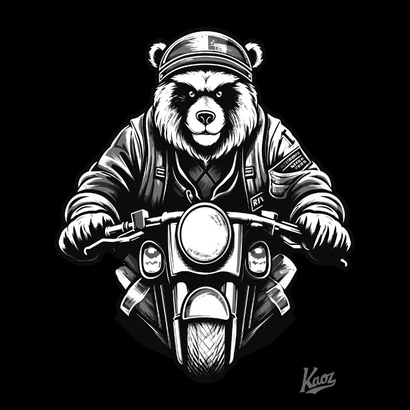 Cool Motorcycle Biker Bear