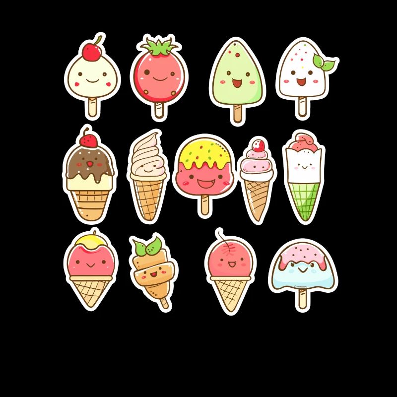 Eiscreme Cartoon Look