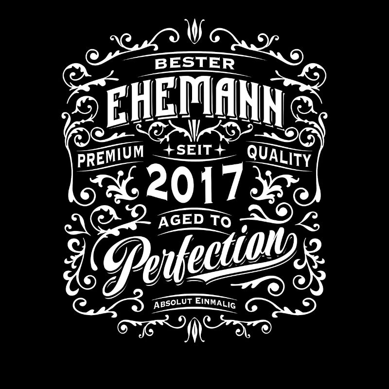 Bester Ehemann seit 2017, Retro, Hochzeitstag