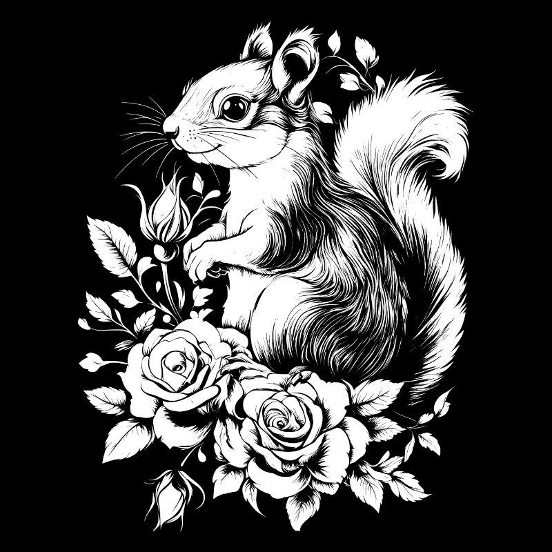 Eichhörnchen Ästhetik Rose Blumen Hörnchen