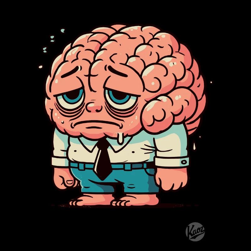 Sad Clever Brain Man
