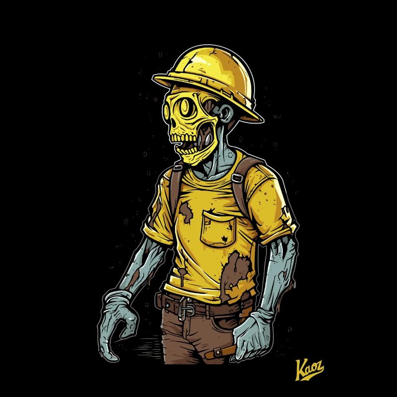Bauarbeiter-Zombie