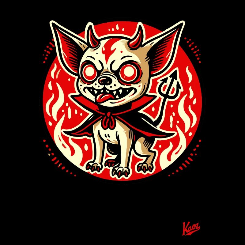 Petit chien Satan de l’enfer