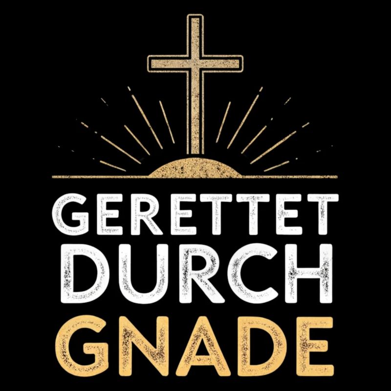 Gerettet durch Gnade Kreuzdesign