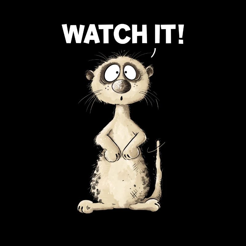 Drolliges Erdmännchen I Watch It Spruch
