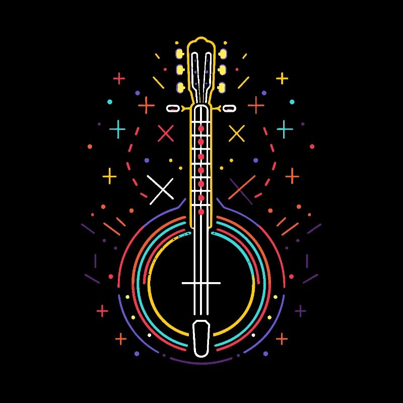 Dessin au trait de banjo