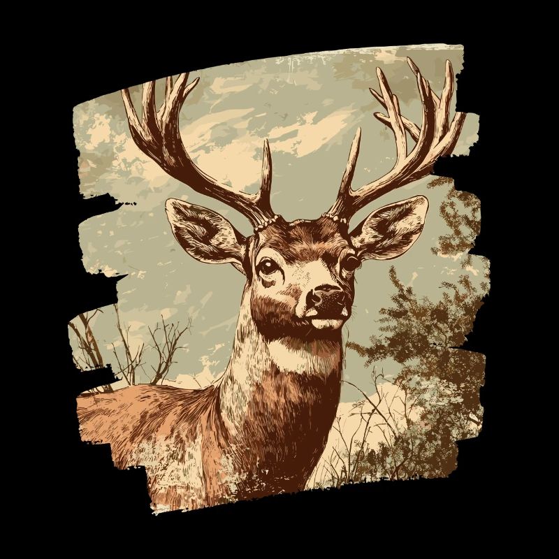 Hirsch mit Geweih