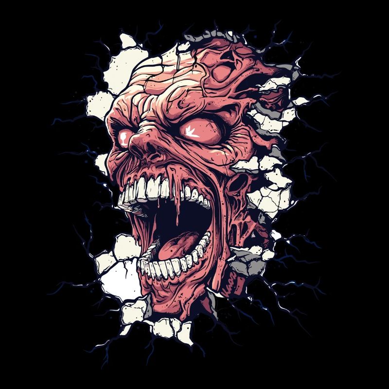Un monstre traverse le mur – Horror Design