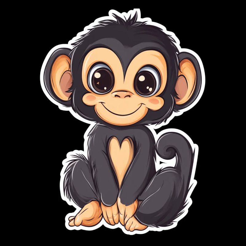 Singe mignon Singe mignon Cadeau pour les fans de singe