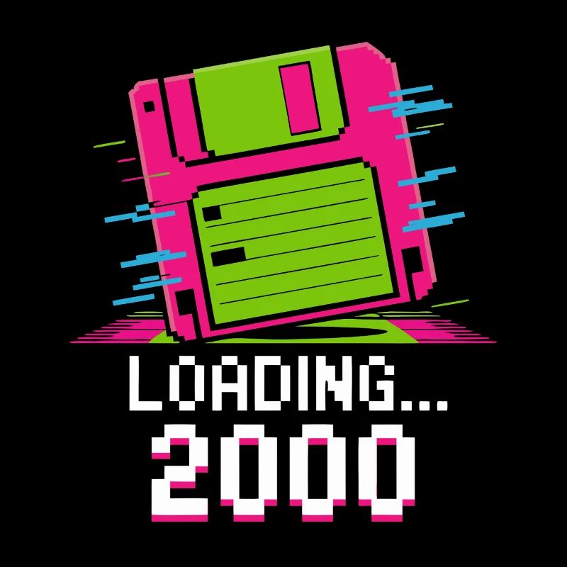 Loading 2000 Disketten-Design Retro Pixel Design