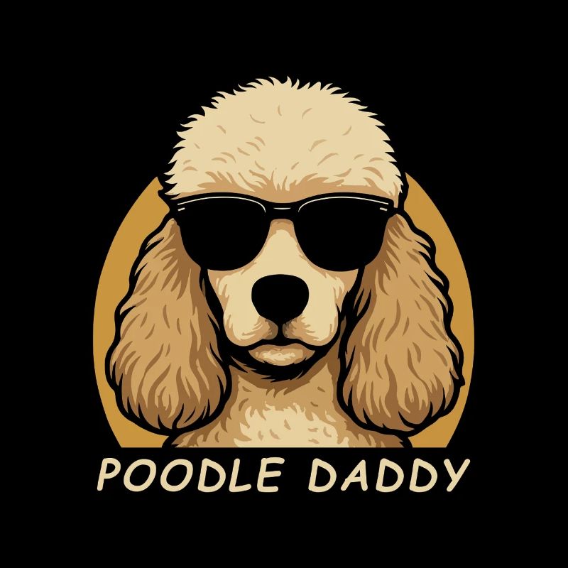 Caniche élégant avec des lunettes de soleil