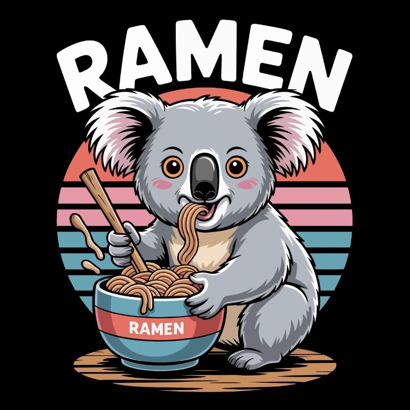 Ramen Koala at Retro Sunset